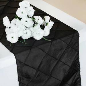 Corredores de mesa Pintuck negro, 30 cm x 274 cm (12" x 108") - Imagen 1 de 2