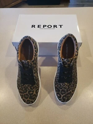 NUEVO INFORME ZAPATILLAS SIN CORDONES PLATAFORMA ANIMAL PRINT LEOPARDO MUJER ZAPATOS 9  Foto 1 de 4