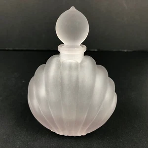 Vintage Crowning Touch Collection 4" Lavender Frosted Glass Perfume Bottle NEW!! - Picture 1 of 7
