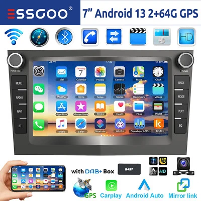 DAB+ 64G Android 13 Carplay Autoradio GPS Navi Für Opel Astra H Vectra Corsa C D - Bild 1 von 4