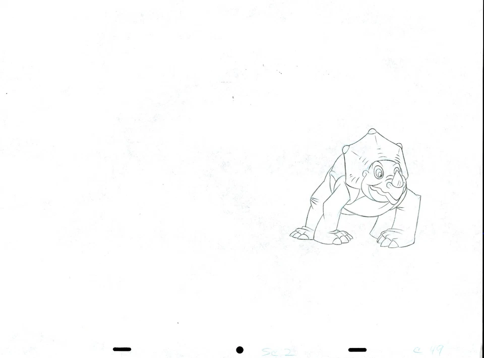 LAND BEFORE TIME DRAWING OF CERA 111122-C49 BURGER KING COMMERCIAL - Image 1 of 1