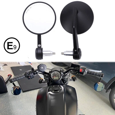 Motorcycle 7/8" Handle Bar End Rearview Mirrors For Indian Scout bobber Sixty - Image 1 of 4