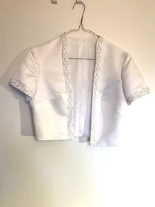 Bolero Jacke für Hochzeit Party Brautjäckchen Kurzarm Neu - Bild 1 von 4