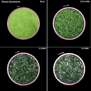 Crushed Green Sunstone Powder All Size Sparkling Effect Sunstone Coarse Inlay - Picture 1 of 84
