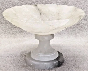 Vintage Small Alabaster Stone Bowl Fruit Table Art - Picture 1 of 11
