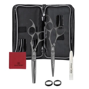 Friseur Haarscheren Set Matt Black Olivia Garden HS 5,75 + Mod. 6,35 Zoll - Bild 1 von 3