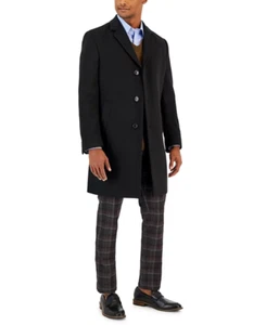 Nautica Men's Classic-Fit Camber Wool Overcoat  Black 36 Short - Picture 1 of 4