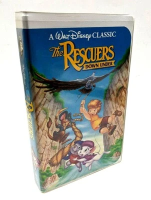Vintage The RESCUERS Down Under VHS  Walt Disney Black Diamond Original  - Image 1 of 4