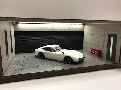 1/18 1:18 SCALE DIORAMA GARAGE DISPLAY ACRYLIC CASE W/ LED LIGHT MADE IN JAPAN ① - Image 1 of 4