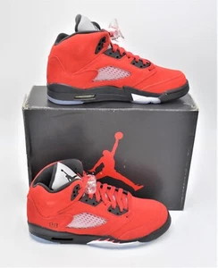 NEW AIR JORDAN 5 RETRO "RAGING BULL" BOYS SHOES GS 6.5Y WOMENS 8 RED 440888-600 - Picture 1 of 6