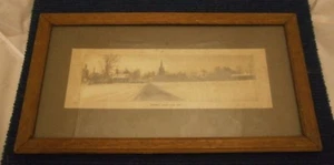 Vintage Framed Original Photograph Witney 1908 Landscape Nature Snow April  - Picture 1 of 1