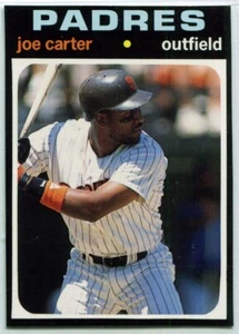 1991 SCD Baseball Card Price Guide '71 Topps #12 Joe Carter San Diego Padres - Bild 1 von 2