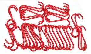 40Pc 5'' Inch Red Small S Hooks Hangers UTILITY for garage, Kitchen Etc.. - Picture 1 of 2
