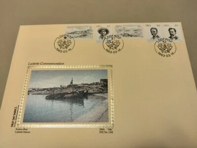 South West Africa 1983 LUDERITZ Commemorative Issue SILK FDC No 1/83 - Image 1 of 2