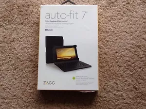 New Zagg Auto-fit 7" Folio Keyboard for Android & Windows Tablets Black - Picture 1 of 3