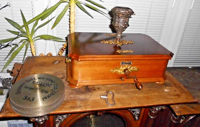 Christbaumständer Kalliope 18 Platten 18cm christmas music box  18 discs 7 1/8" - Image 1 of 4