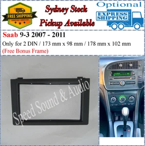 Fascia facia Fits Fits SAAB 9-3 2007 - 2011 Double Two 2 DIN Dash Kit* - Picture 1 of 3