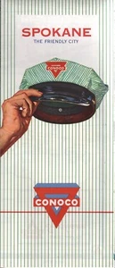 1962 Conoco Road Map: Spokane NOS - Picture 1 of 1