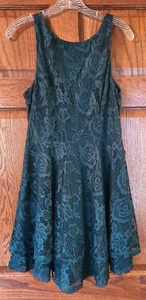 Speechless Fit/ Flare Emerald Green Lace Sleeveless Dress Junior Large NWT - Picture 1 of 12