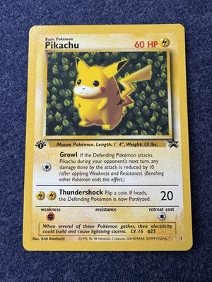 1999 Pokemon Card #1 Ivy Pikachu 1st Edition Error League Promo NM - Image 1 of 4