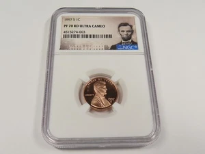 1997 S NGC PF 70 RD ULTRA CAMEO LINCOLN SMALL CENT PENNY - Bild 1 von 6