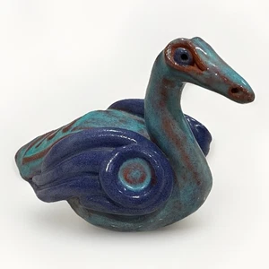 Fischietto uccellino vintage in ceramica dipinto a mano - fischietto passo alto - Foto 1 di 8