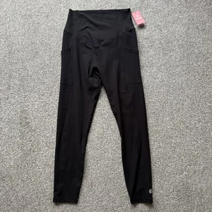 Natal Active Luxe Maternity & Postnatal Sports Leggings - Soft Black - Size 12 - Picture 1 of 8