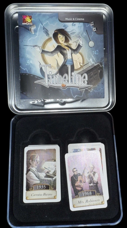 Timeline Card Game - Music & Cinema - AsmOdee Excellent Used Condition Complete  - Image 1 of 1