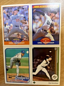 Upper Deck #667 1989, puntuación #370 y #653, Topps #550 - Orel Hershiser Dodgers Salón de la fama - Imagen 1 de 2