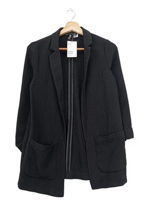 H&M DIVIDED Blazer long Dames Blazer T EU 32 noir style décontracté - Photo 1/4