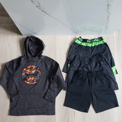 Boys Activewear Lot Size M Tek Gear Hoodie Head Shorts Set 4 Piece - Image 1 of 4