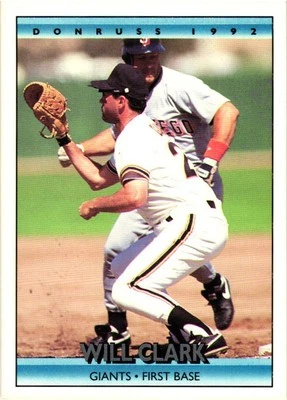 1992 Donruss #214a Will Clark - Image 1 of 2