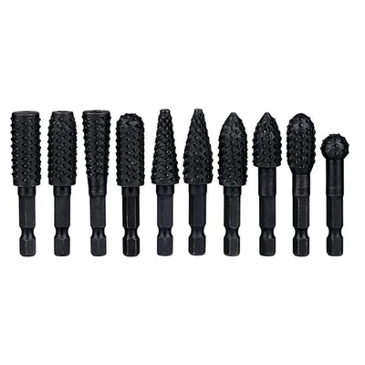 10pcs 1/4 Shank Woodworking Rotary File Electric Grinding Head Wood Carving New - Image 1 of 4