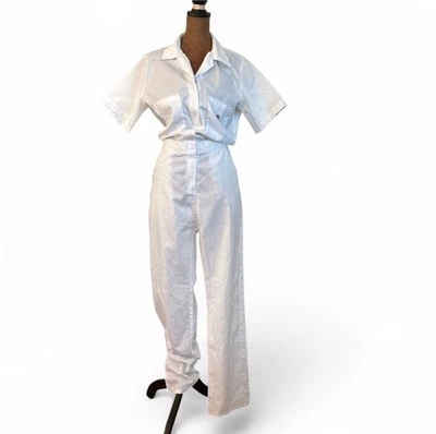 Macacão Dickies Branco Feminino Tamanho M Manga Curta Work Wear - Imagem 1 de 4