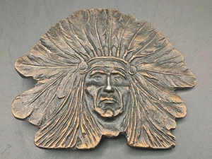 Vintage Metal Belt Buckle Native Head Design 9.5cm Fits 4.5cm Strap - Picture 1 of 5