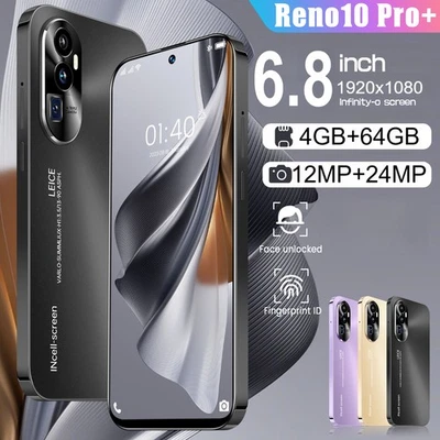 Reno10 Pro+ Android Smartphone Unlocked 6.8'' 4+64GB 5000mAh 12+24MP Dual Camera - Image 1 of 4