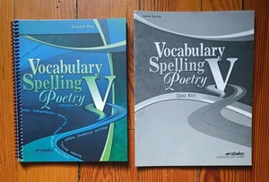 Abeka Vocabulary Spelling Poetry V Fifth Edition Grade 11 Teacher Key Quiz Key - Picture 1 of 9