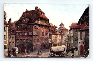 Postal antigua de Nuremberg Alberto Durero con escena histórica de la calle - Imagen 1 de 7