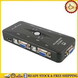 HW1702 KVM Switch 4 Ports 4 in 1 Out VGA Splitter Box for Keyboard Mouse Monitor - Bild 1 von 12
