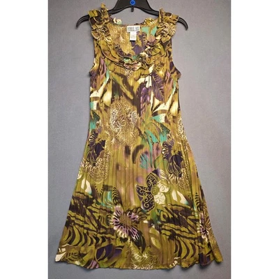 Vestido Robbie Bee Talla 6 Hada Caprichoso Etéreo Plisado Cuello Volantes Forrado Ligero Foto 1 de 4