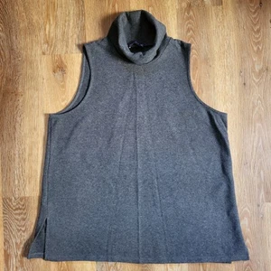 Marks & Spencer Womens Plus Size Turtleneck Sleeveless Top UK 22 49% Cotton - Picture 1 of 10