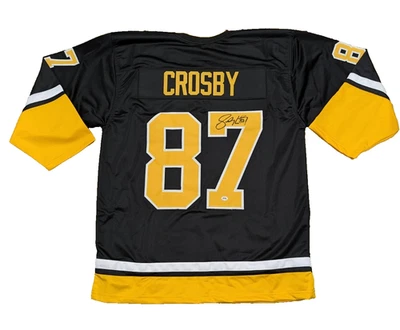 Camiseta deportiva personalizada firmada por Sidney Crosby autografiada de los Pittsburgh Penguins con certificado de autenticidad Foto 1 de 3