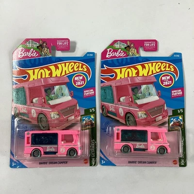 2 Hot Wheels Barbie Dream Camper 2020 HW Getaways New Sealed 21/250 - Image 1 of 4