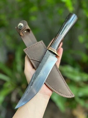 Custom Bowie Jagd Camping Messer 6,1" geschmiedete Klinge, Palisander & Horn ... - Bild 1 von 4