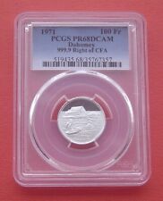 Dahomey 1971 10th Anniv. of Independence 100 Francs Silver Proof Coin PCGS PR68