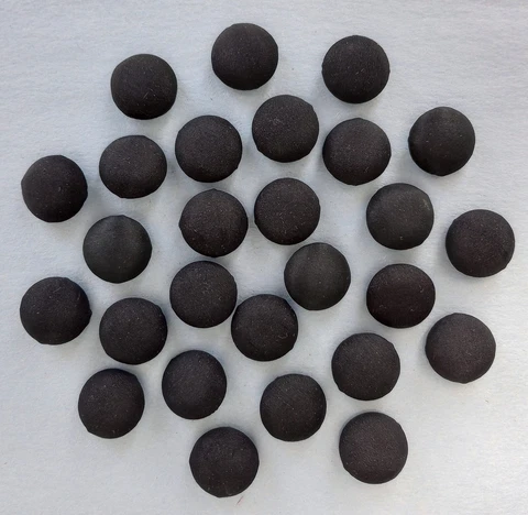 27 Vintage Black Fabric Buttons Satin Over Metal 3/4" Lot Clothing Restoration Cover