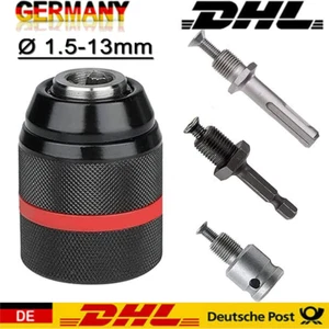 4x Metal Schnellspann Bohrfutter für Bohrmaschine Ø1.5-13mm SDS Plus Adapter DE - Bild 1 von 14