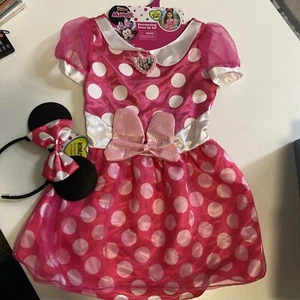 Disney Junior Minnie Mouse set travestimento abbagliante con fiocco taglia 4-6X - Foto 1 di 5