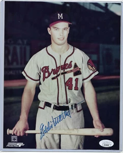 Eddie Mathews, Milwaukee Braves — Autographed 8x10 — JSA Certification - Picture 1 of 2