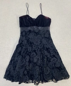 Vintage De Laru By Linda Bernell Dress 5-6 Vevlet Burnout Whimsy Goth Grunge - Picture 1 of 13